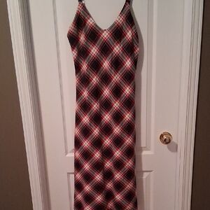 Designer Plaid Maxi Dress
